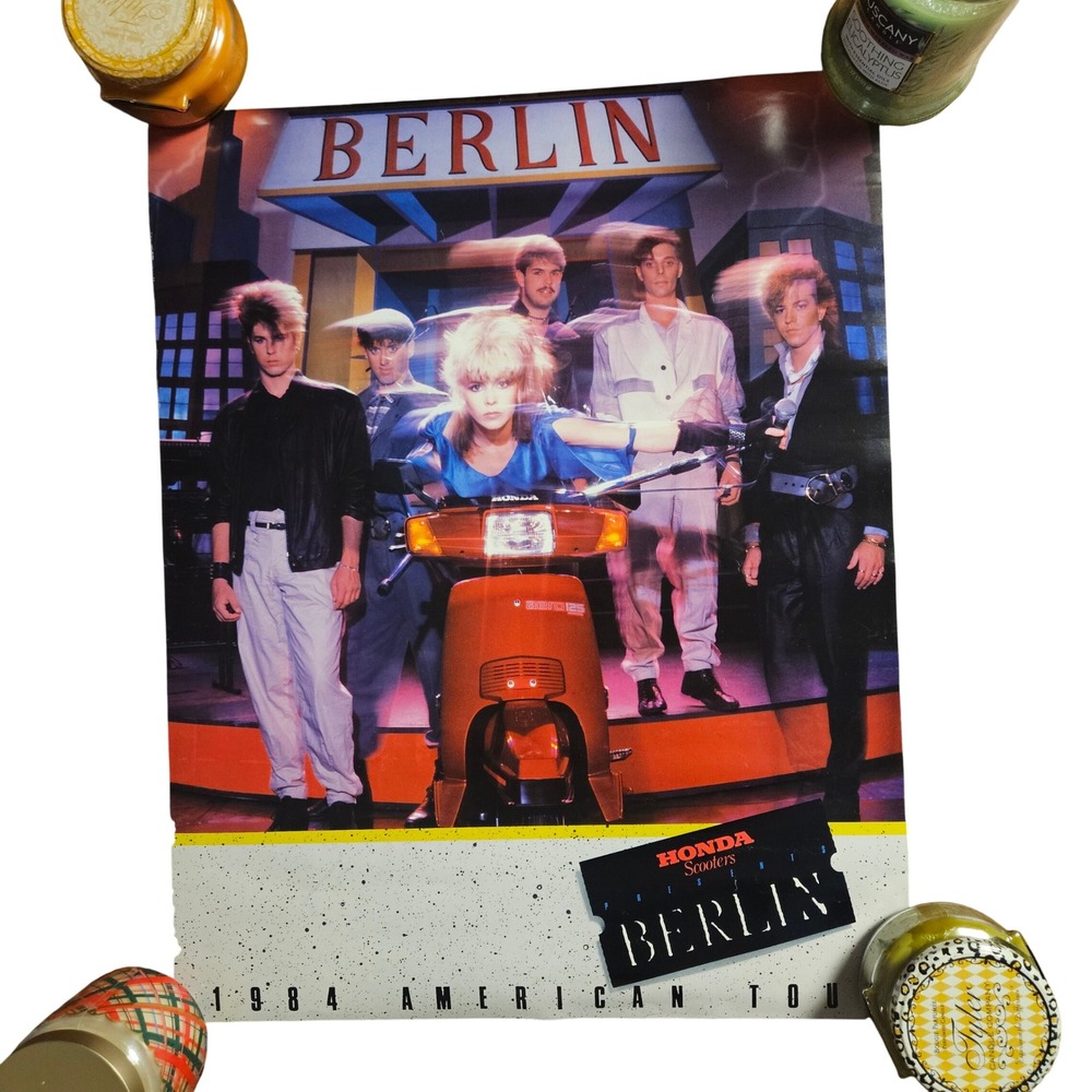 Honda Scooters Presents Berlin 1984 American Tour Vintage‎ Promo Concert Poster